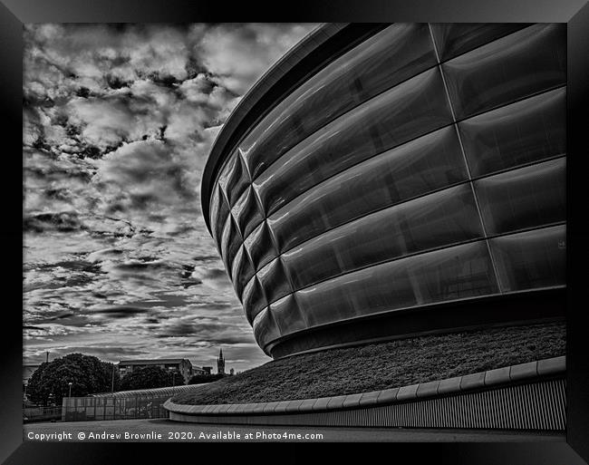 The Hydro, Glasgow, in Black and White Framed Print by Andy Brownlie