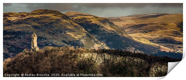 Wallace Monument Landscape Print by Andy Brownlie