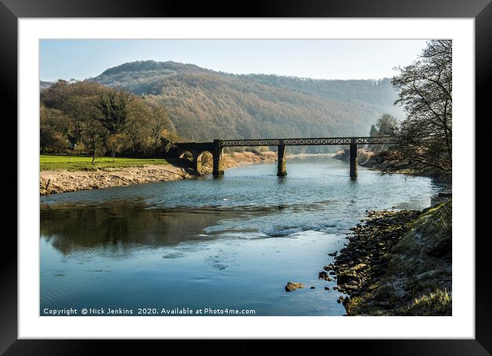 Old Railway Bridge Tintern Wye Valley  Framed Mounted Print by Nick Jenkins