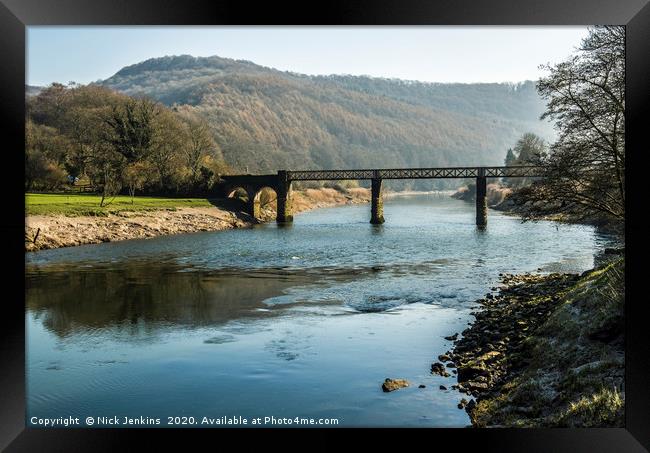 Old Railway Bridge Tintern Wye Valley  Framed Print by Nick Jenkins