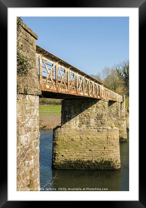 Old Tintern Railway Bridge Wye Valley Framed Mounted Print by Nick Jenkins