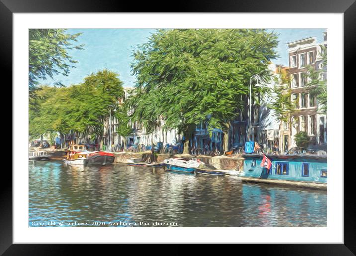 Impression of Amsterdam Framed Mounted Print by Ian Lewis
