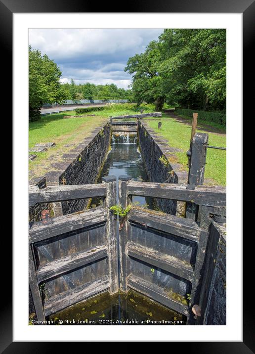 Vale of Neath Canal near Resolven south Wales Framed Mounted Print by Nick Jenkins