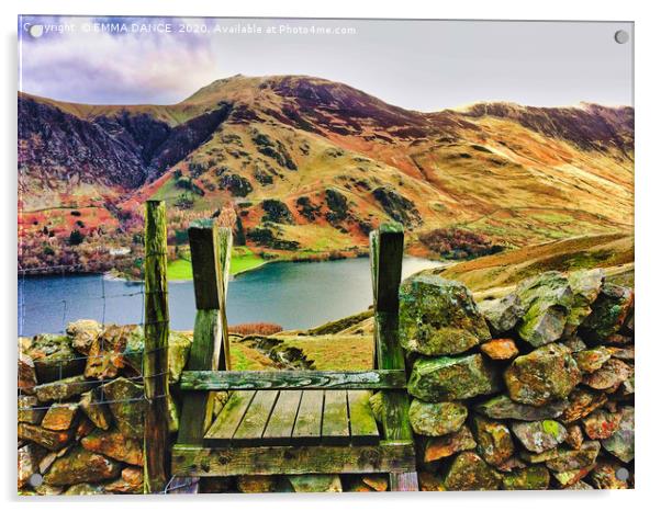Views across Buttermere Acrylic by EMMA DANCE PHOTOGRAPHY
