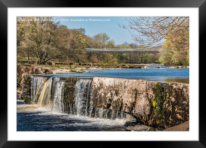 Whorlton Bridge and The River Tees in Spring Framed Mounted Print by Richard Laidler