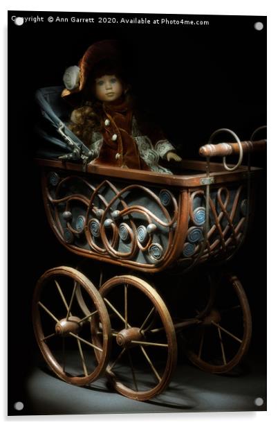 Victorian Doll's Pram Acrylic by Ann Garrett