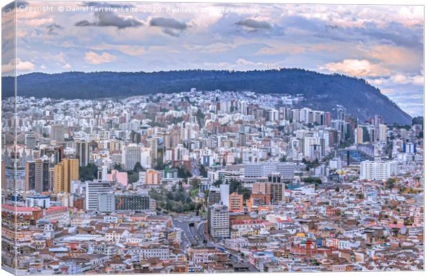 Quito Aerial View from Panecillo Viewpoint Canvas Print by Daniel Ferreira-Leite