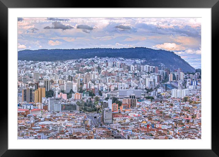 Quito Aerial View from Panecillo Viewpoint Framed Mounted Print by Daniel Ferreira-Leite