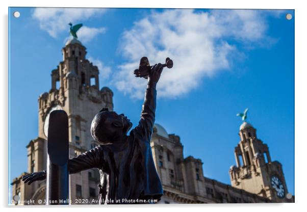 Liverpool blitz memorial Acrylic by Jason Wells