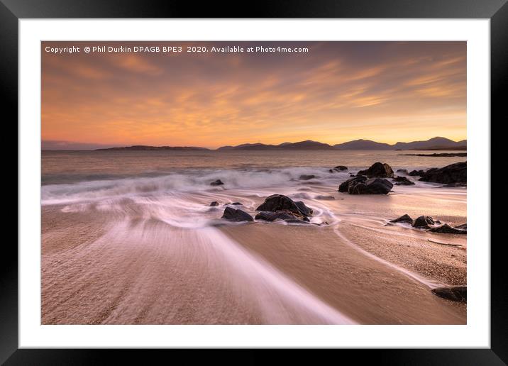 Golden Light at Traigh Bheah - Isle Of Harris Framed Mounted Print by Phil Durkin DPAGB BPE4