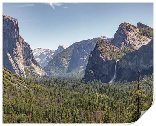 Tunnel View, Yosemite National Park, California Print by Ray Hill