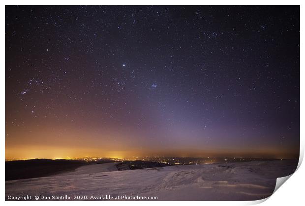 PANSTARRS Comet and Zodiacal Light over Picws Du,  Print by Dan Santillo