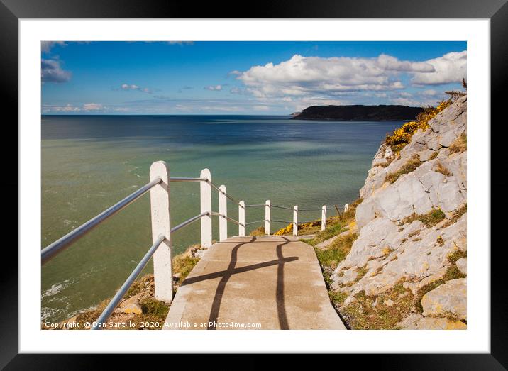 The coast path to Caswell Bay, Gower Framed Mounted Print by Dan Santillo