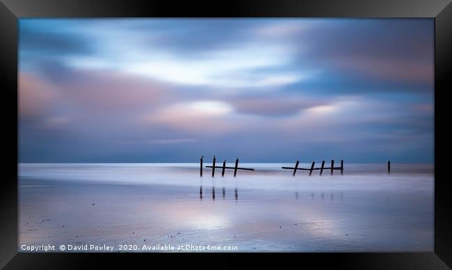 Happisburgh Beach Norfolk at Dawn   Framed Print by David Powley