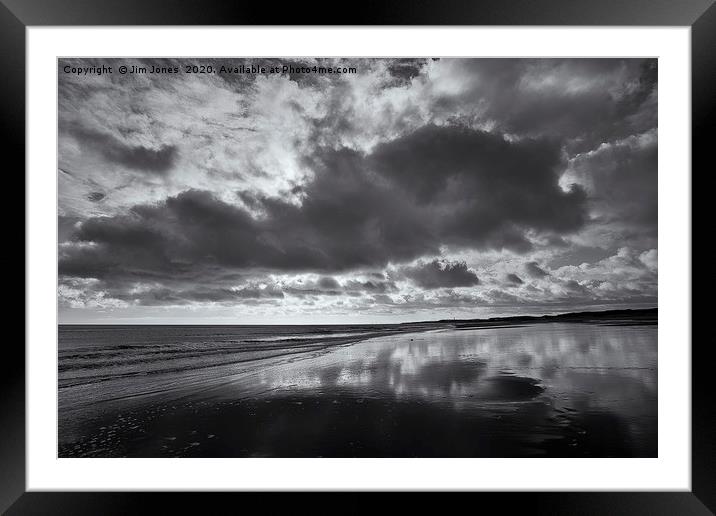 Black and White with a hint of Blue Framed Mounted Print by Jim Jones