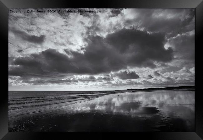 Black and White with a hint of Blue Framed Print by Jim Jones