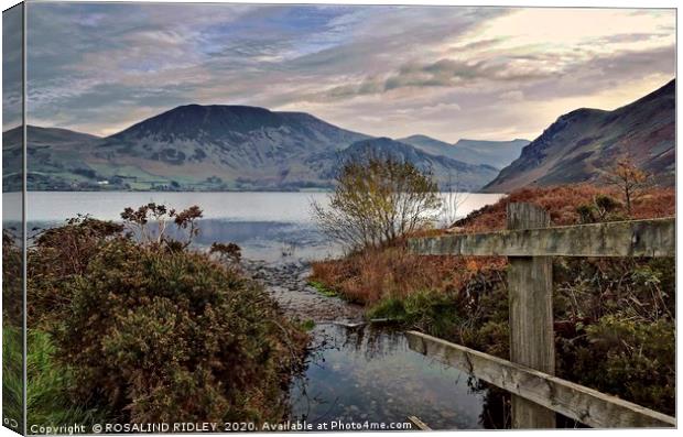 "Morning light at Ennerdale lake " Canvas Print by ROS RIDLEY