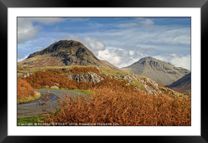 "Autumn in Wasdale" Framed Mounted Print by ROS RIDLEY