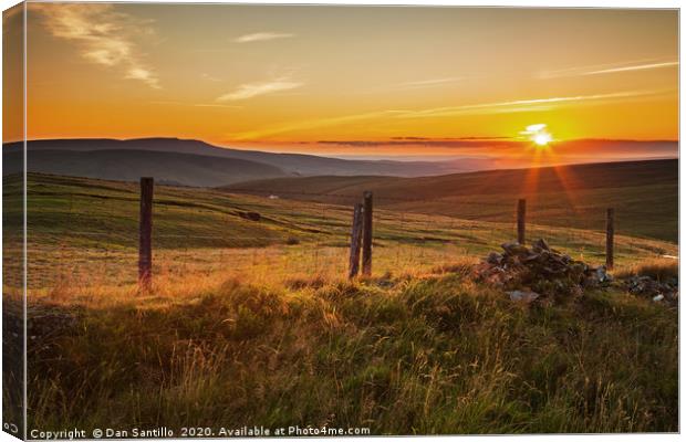Fforest Fawr and the Black Mountain from Craig Cer Canvas Print by Dan Santillo