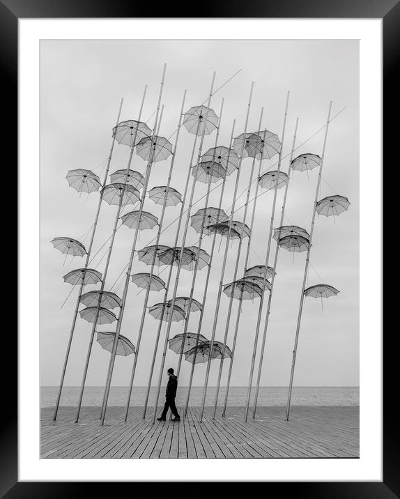 So Many Umbrellas Framed Mounted Print by Caroline Claye