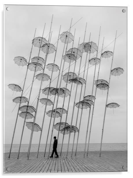 So Many Umbrellas Acrylic by Caroline Claye