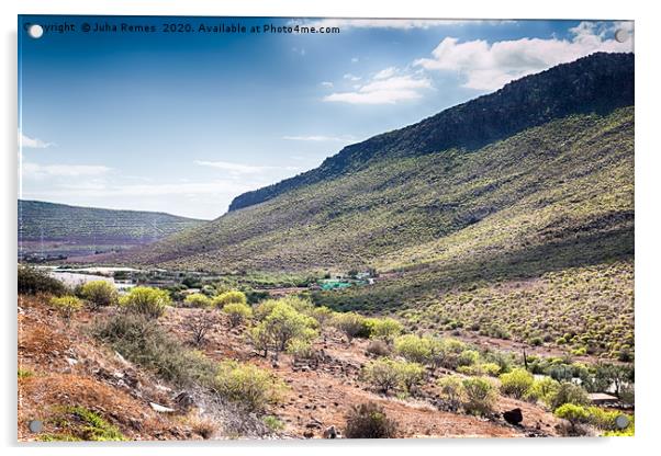 Gran Canaria Countryside Acrylic by Juha Remes