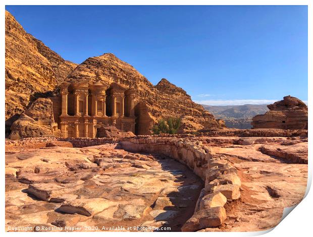 Monastery Petra Print by Rosaline Napier