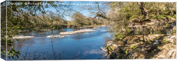 Whorlton Beck Meets The River Tees Panorama Canvas Print by Richard Laidler