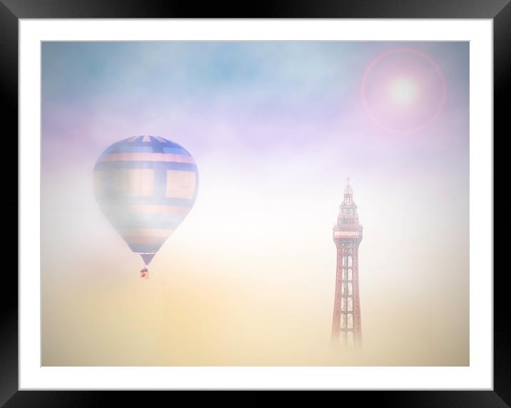 Misty tower Framed Mounted Print by gary telford