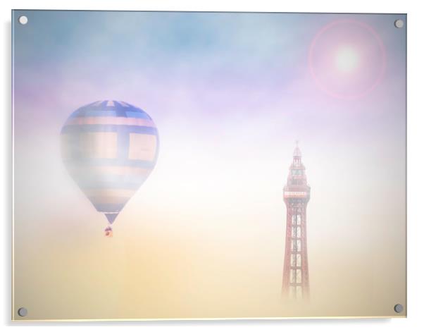 Misty tower Acrylic by gary telford