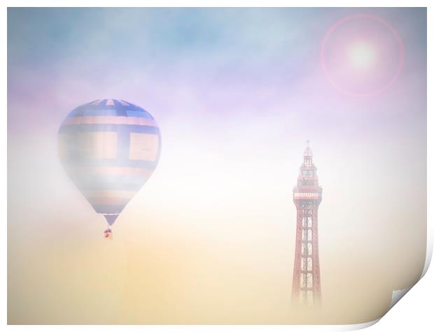 Misty tower Print by gary telford
