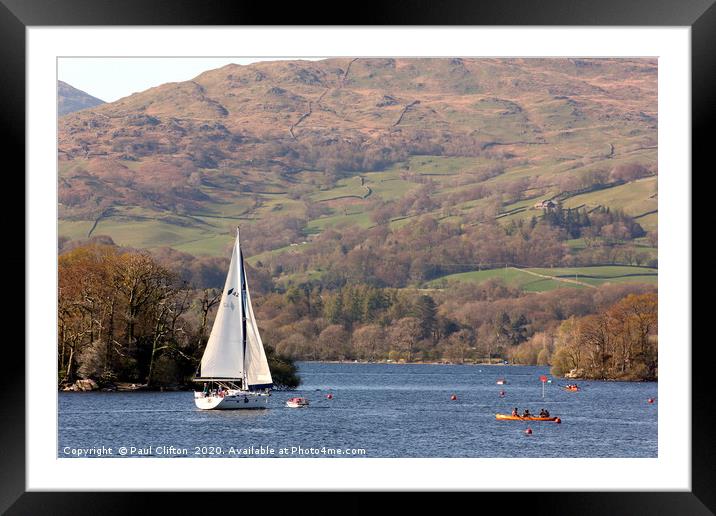 Sailing on Windermere Framed Mounted Print by Paul Clifton