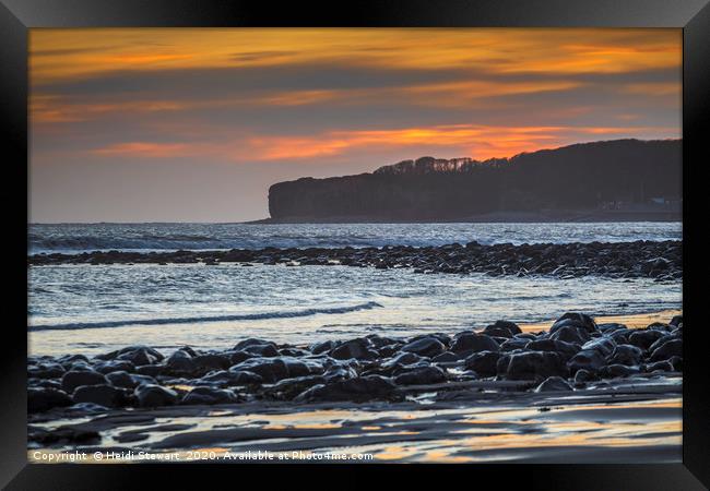 Glamorgan Heritage Coast at Sunset Framed Print by Heidi Stewart