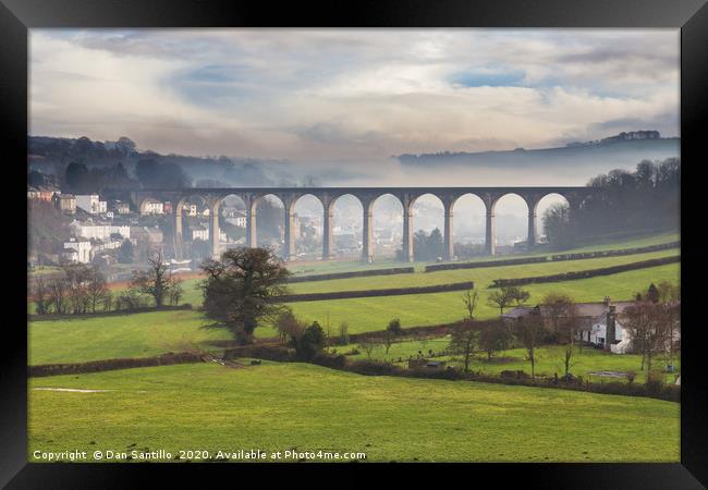 Calstock Viaduct, Cornwall Framed Print by Dan Santillo
