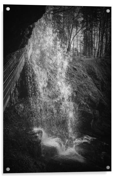 Giessbach waterfall Acrylic by Svetlana Sewell