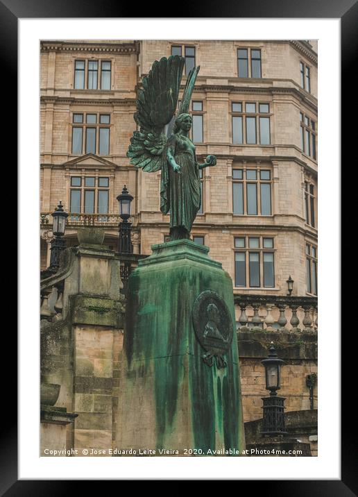 Angel of Peace Statue Framed Mounted Print by Eduardo Vieira