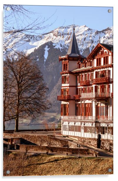 The Grandhotel Giessbach Acrylic by Svetlana Sewell