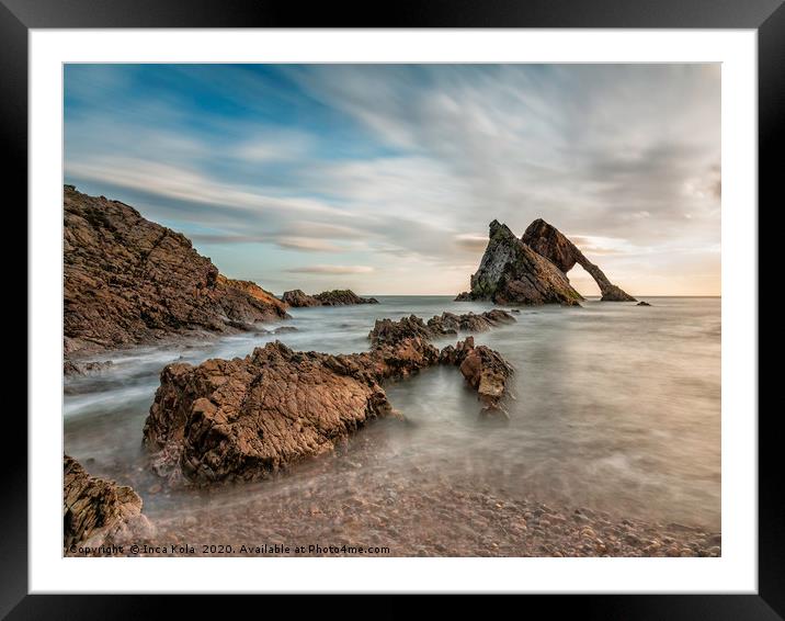 The Bow and Fiddle Rock Framed Mounted Print by Inca Kala