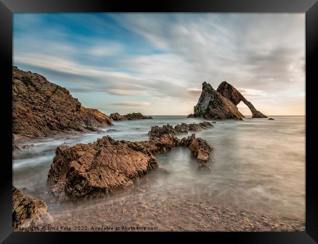The Bow and Fiddle Rock Framed Print by Inca Kala