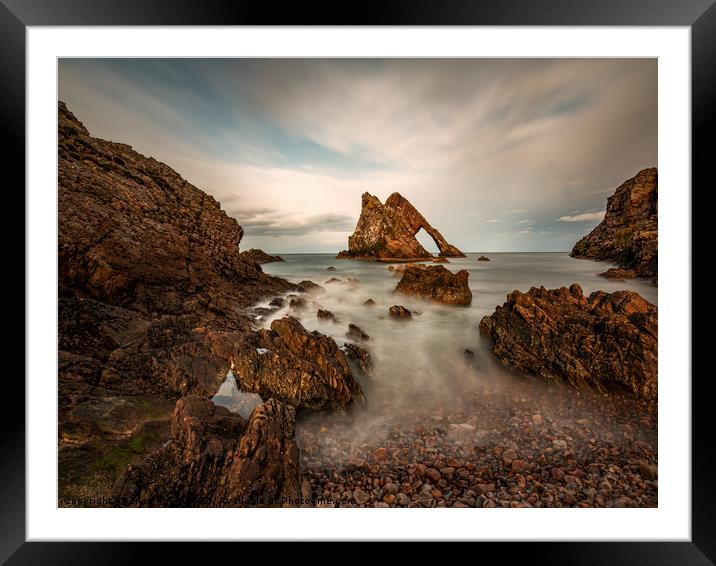 The Bow and Fiddle Rock Framed Mounted Print by Inca Kala