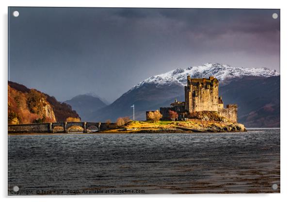 Eilean Donan Castle Acrylic by Inca Kala