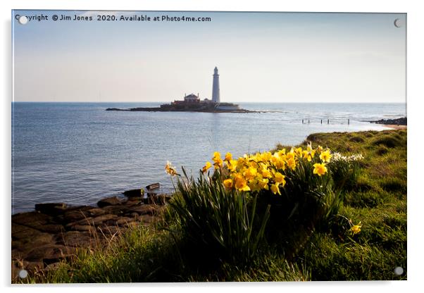 Springtime at St Mary's Island Acrylic by Jim Jones