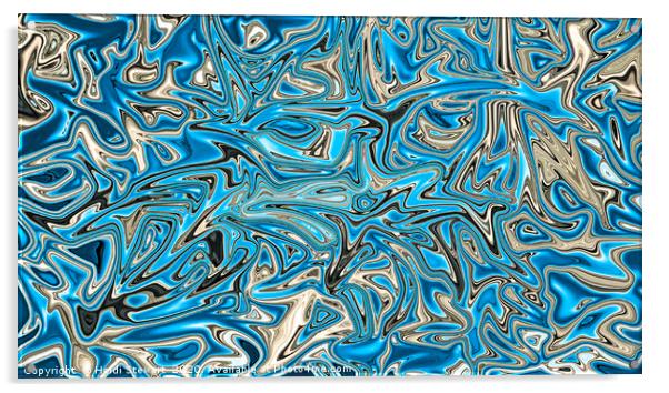 Aqua Sea Acrylic by Heidi Stewart