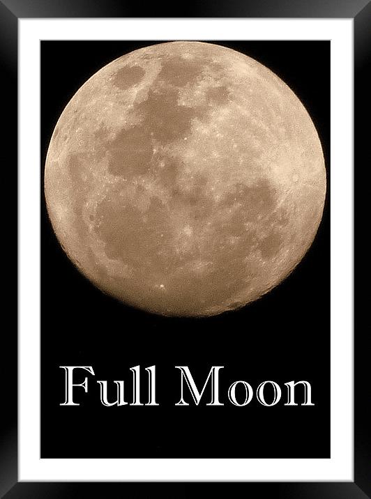 Full Moon Framed Mounted Print by Louise Godwin