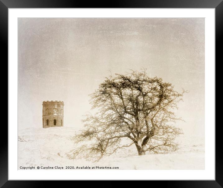 Temple and Tree Framed Mounted Print by Caroline Claye