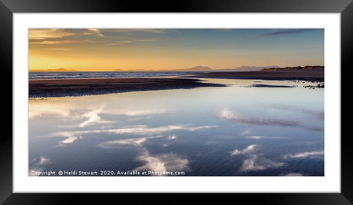 Harlech Beach in Snowdonia, North Wales Framed Mounted Print by Heidi Stewart