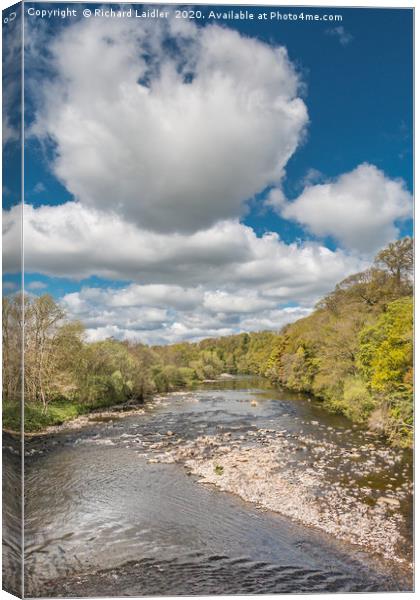 Big Sky over the River Tees at Whorlton Canvas Print by Richard Laidler