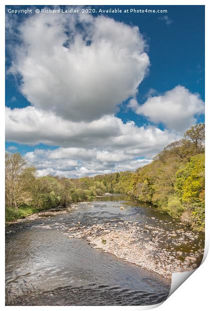 Big Sky over the River Tees at Whorlton Print by Richard Laidler