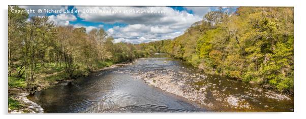 Spring Panorama on the River Tees at Whorlton  Acrylic by Richard Laidler