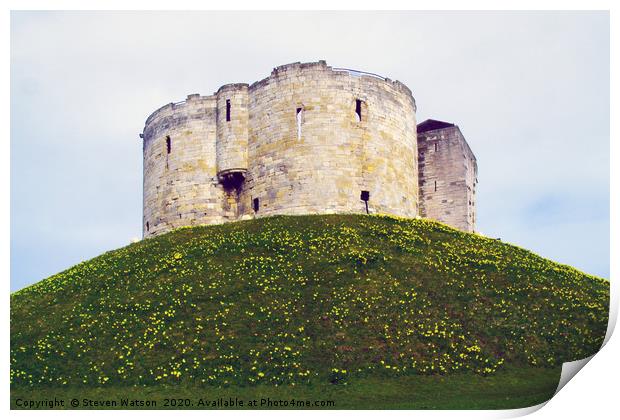 Clifford's Tower Print by Steven Watson
